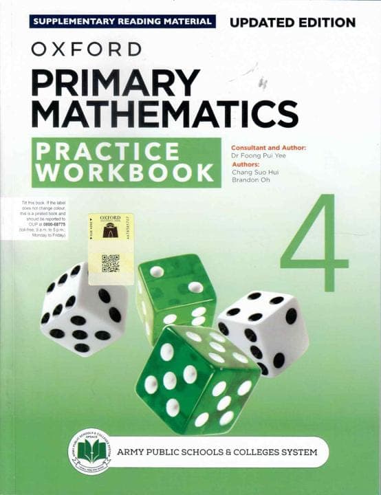 Oxford Primary Mathematics Practice Work Book 4 Updated Edition — front cover