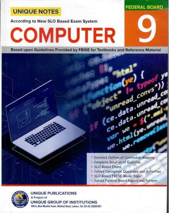Unique Notes Computer 9 — front cover