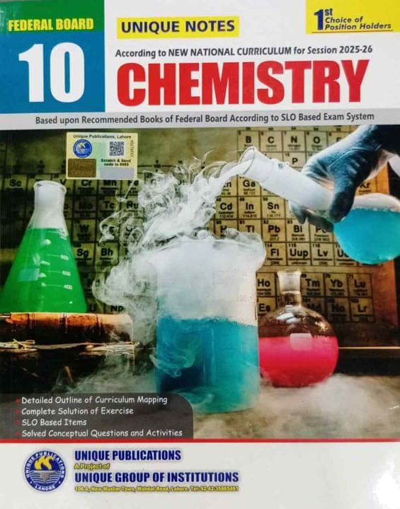 Unique Notes Chemistry 10 — front cover