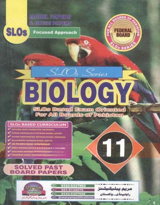 Maryam Model Paper Biology 11 — front cover
