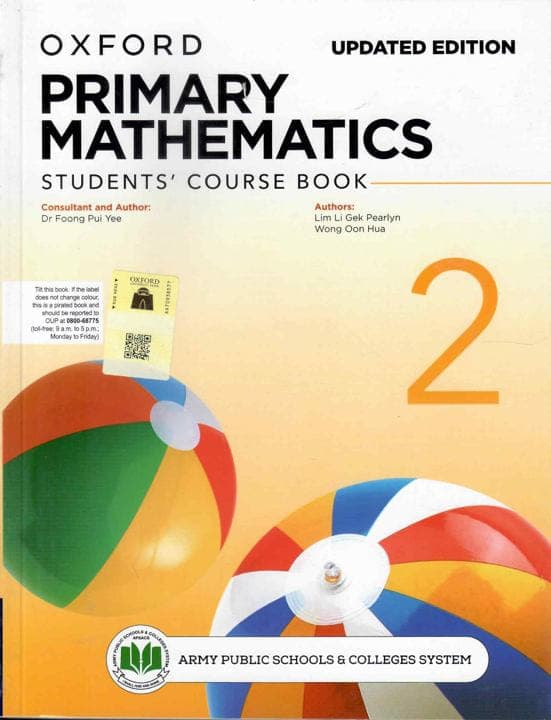 Oxford Primary Mathematics Students Course Book 2 Updated Edition — front cover