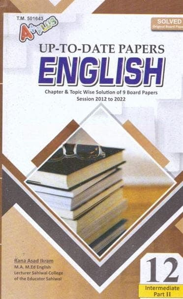 A+plus Up to Date Model Papers English 12PB — front cover