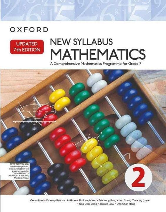 Oxford New Syllabus Mathematics 2 Updated 7E — front cover