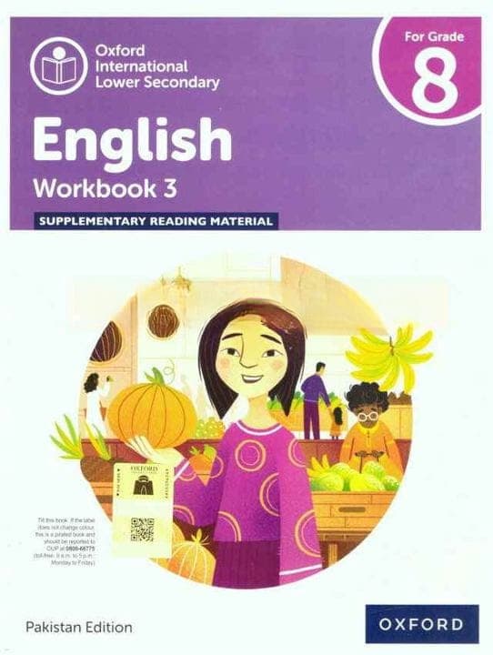 Oxford International Lower Secondary English Work Book 3 for Grade 8 — front cover